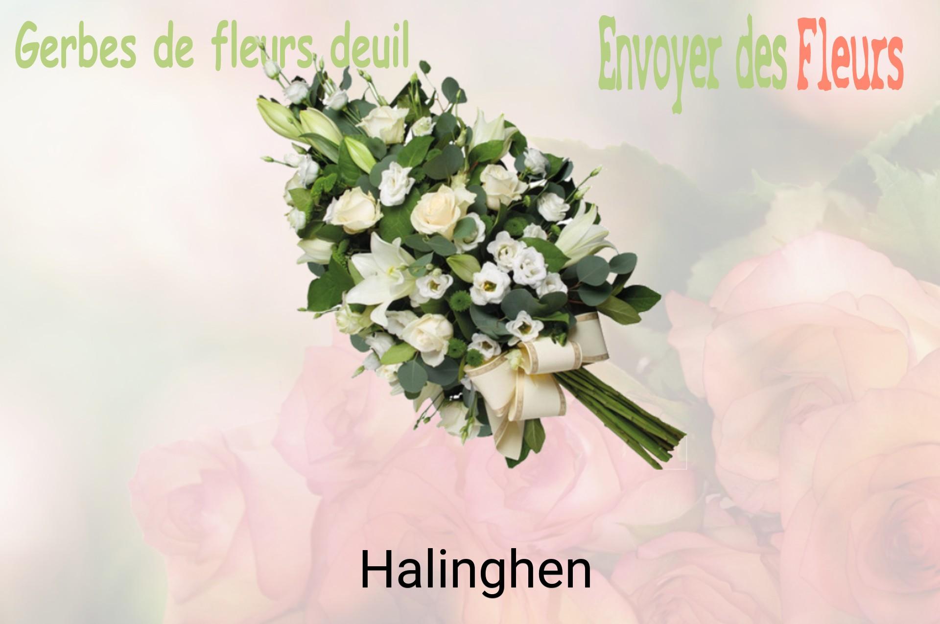 Gerbe de fleurs de deuil livrée à Halinghen